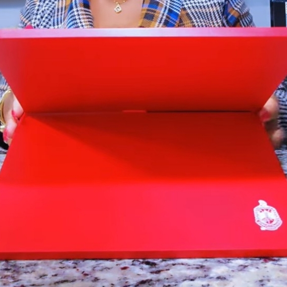 Dear Delta Other - Delta Sigma Theta Red Wooden Book Display Stand